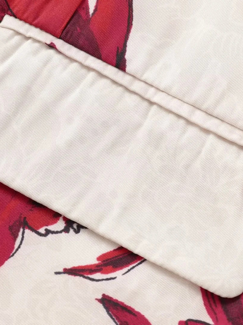 Floral Print Blazer and Pants Set