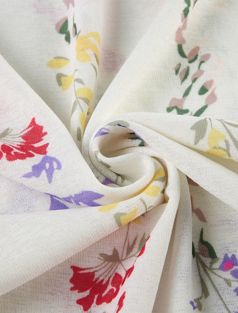 Floral Mesh Long Sleeve Top