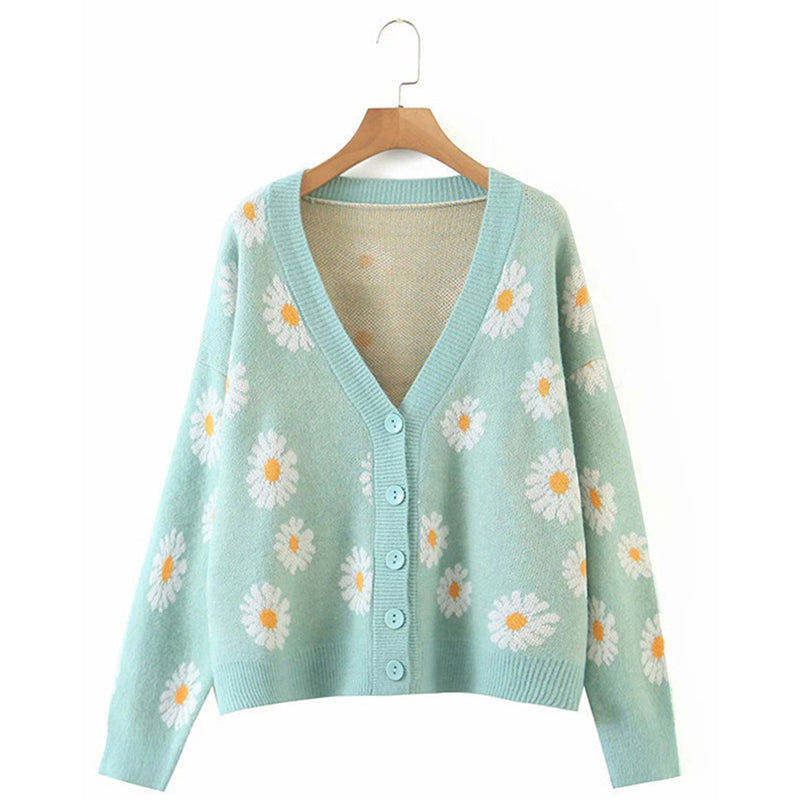 Floral Button-Up Cardigan