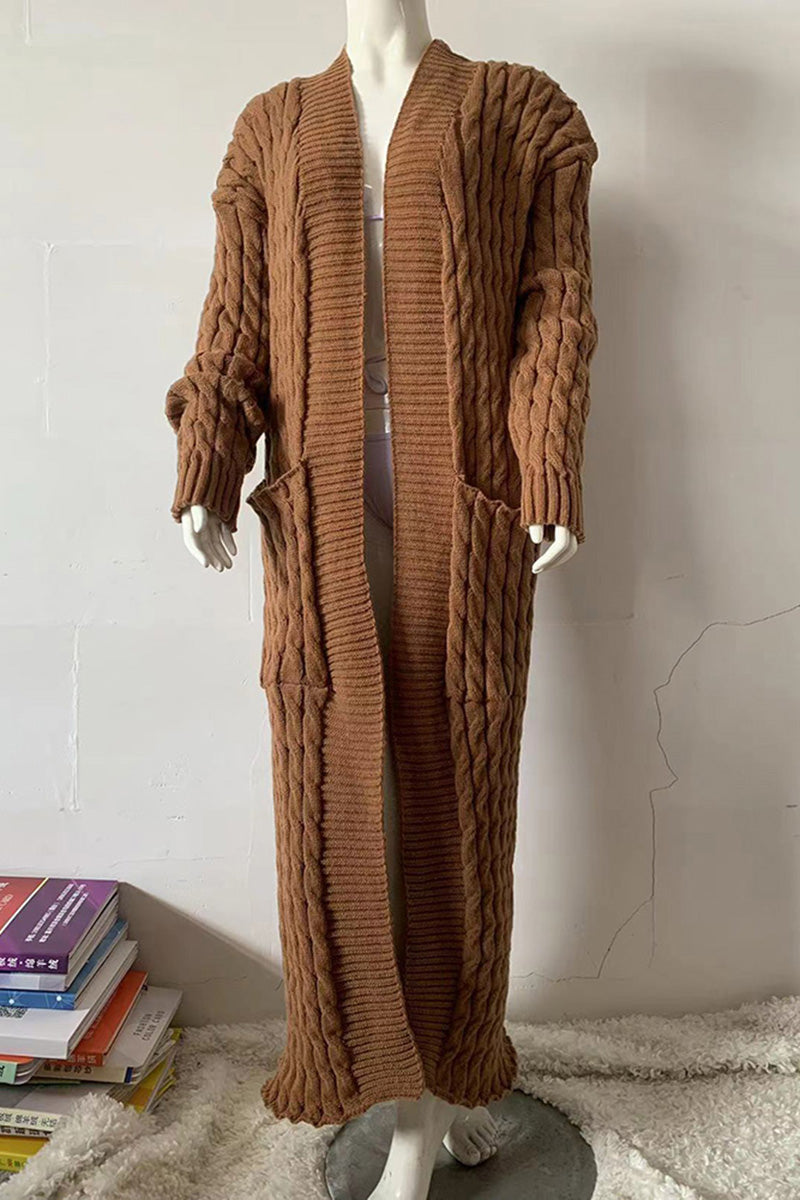 Longline Open-Front Cardigan Sweater