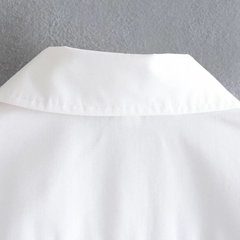 Feather Cuff Button-Down Shirt