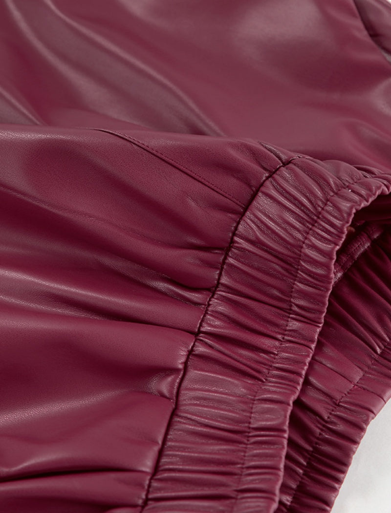 High-Waisted Midi Skirt with Elastic Waistband