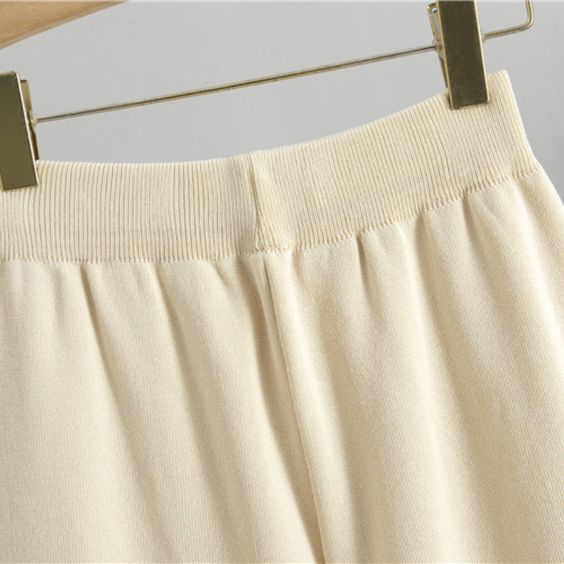 Knit Wide-leg Pants Set