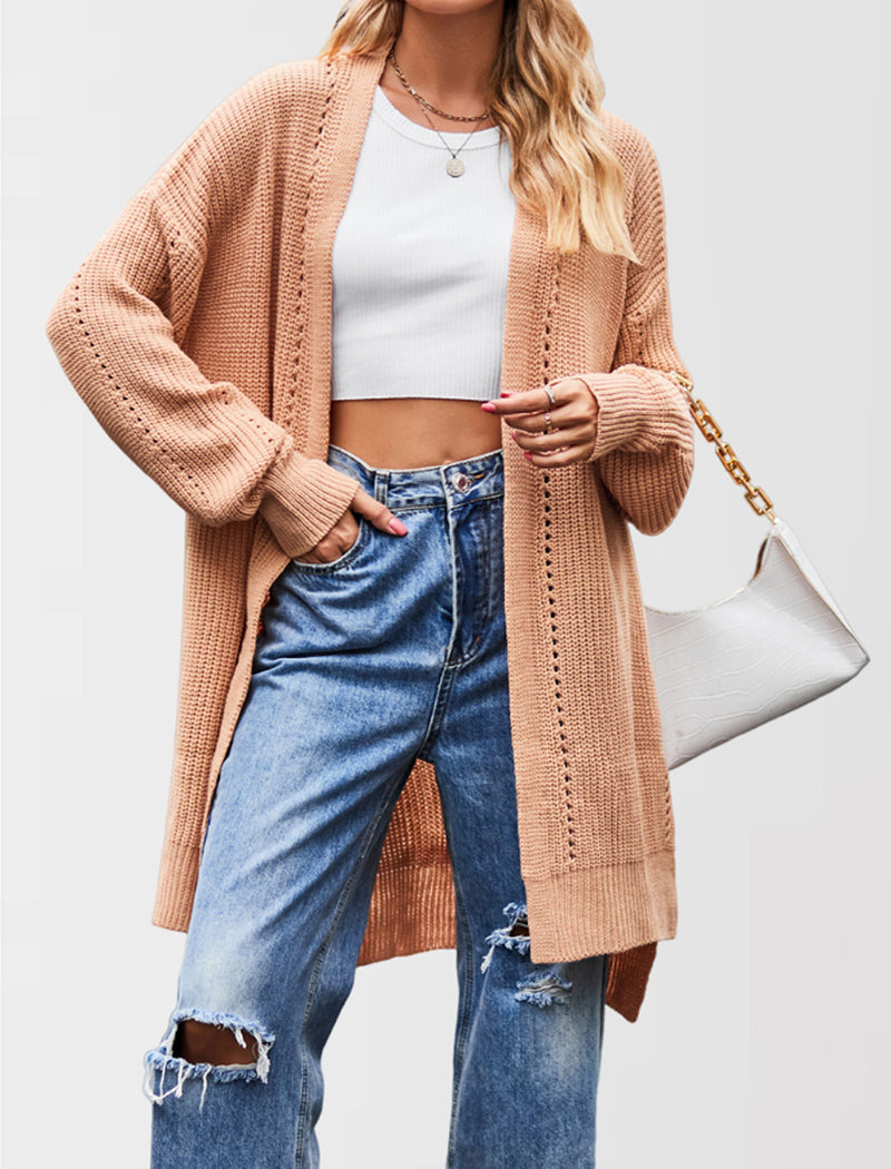 Chunky Knit Open Front Cardigan