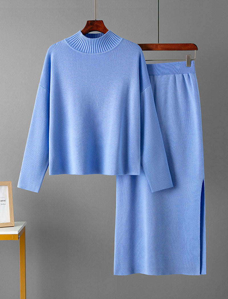 Relaxed Fit Knit with Maxi Skirt Set