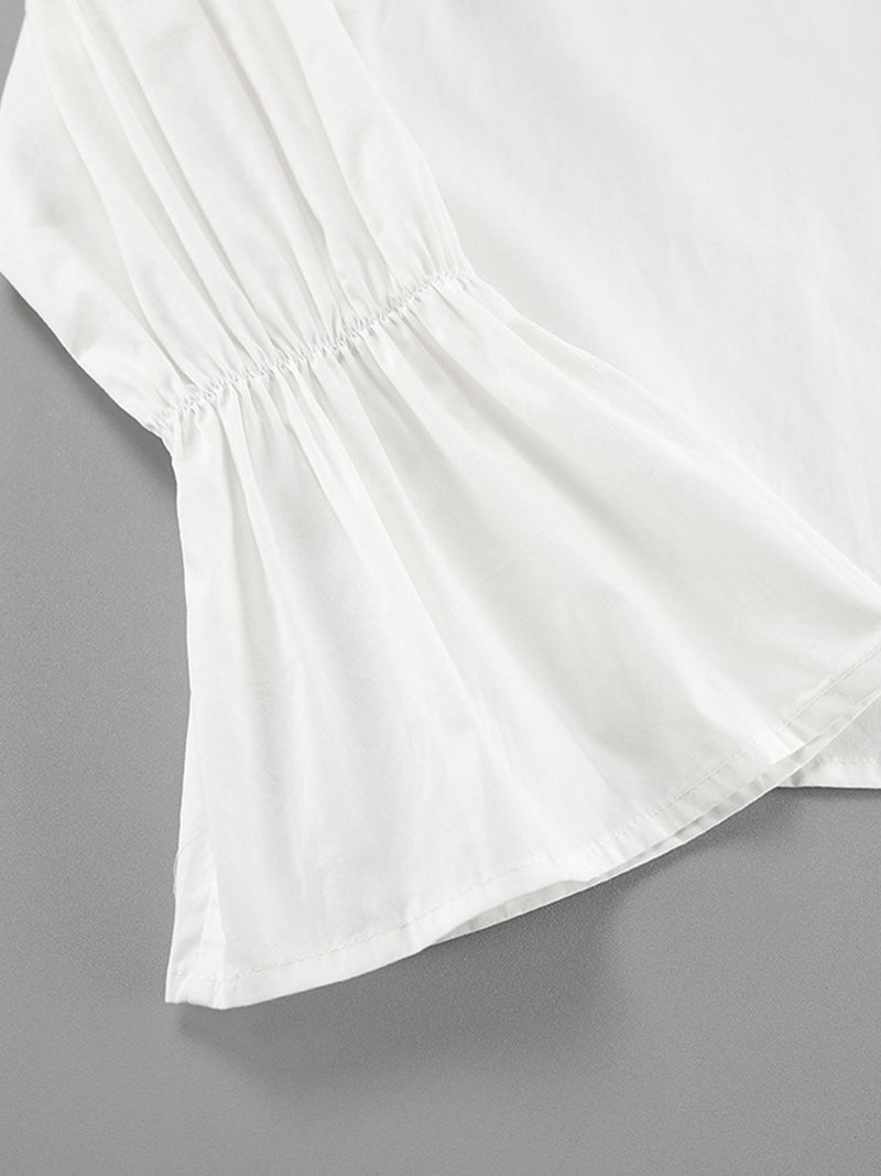 Tie-Front Bell Sleeve Blouse