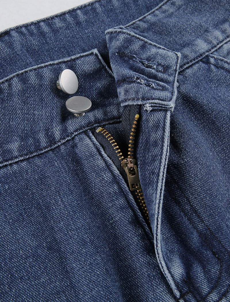 Denim High-Waisted Wide-Leg Jeans