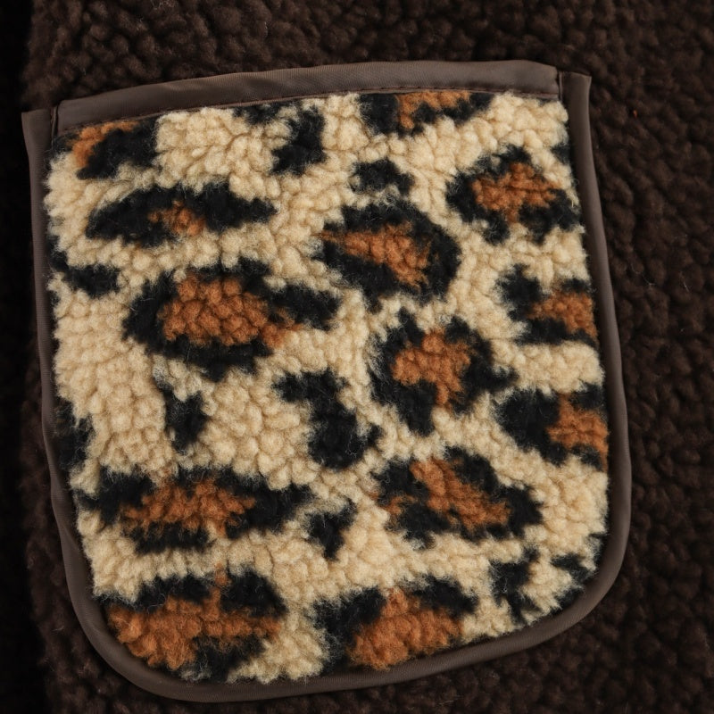 Crewneck Lamb Fleece Sleeve Jacket