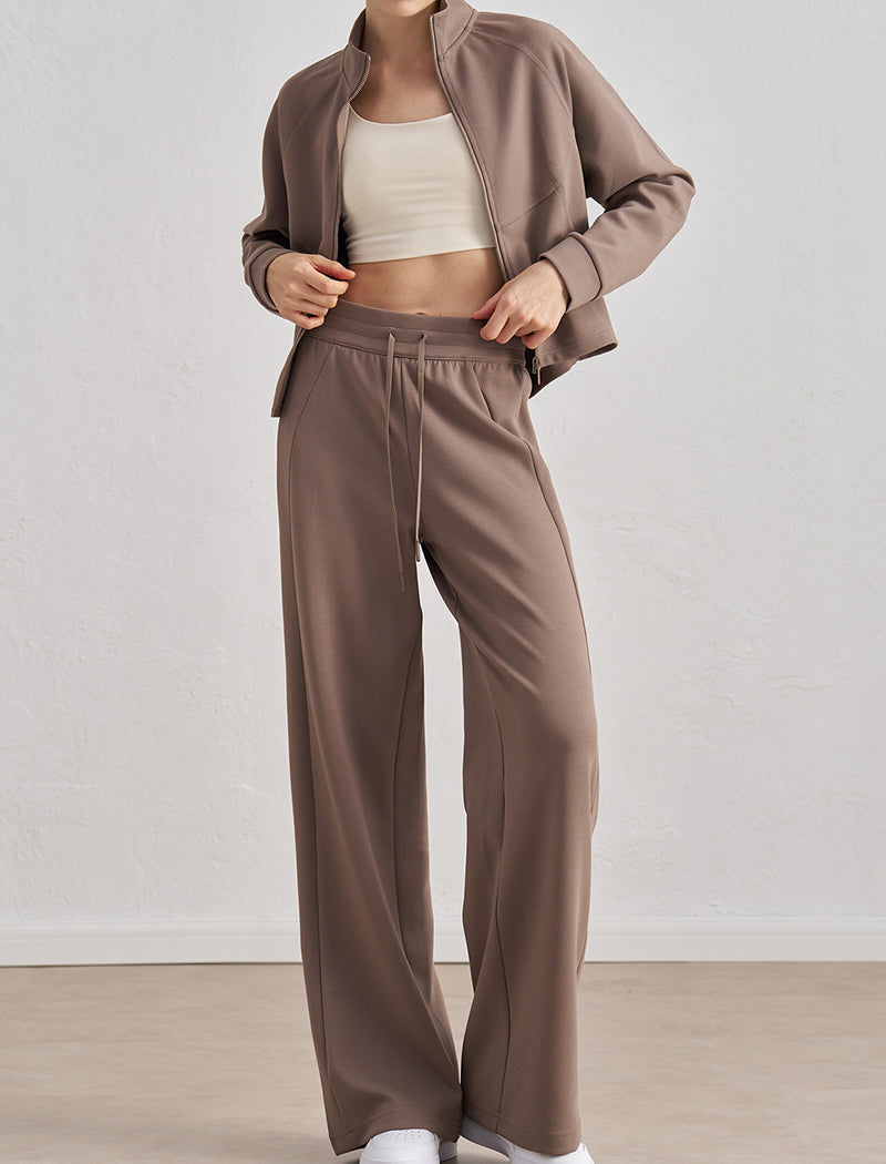 High-Waisted Wide-Leg Lounge Pants