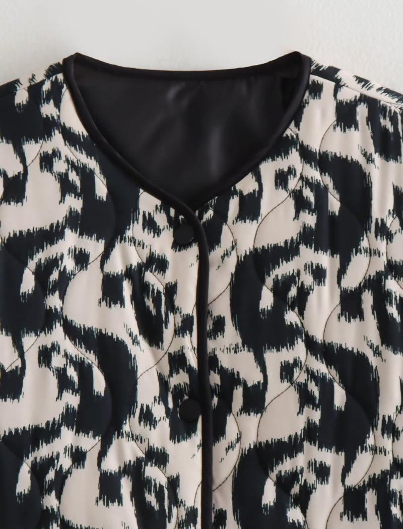 Quilted Graphic Jacket