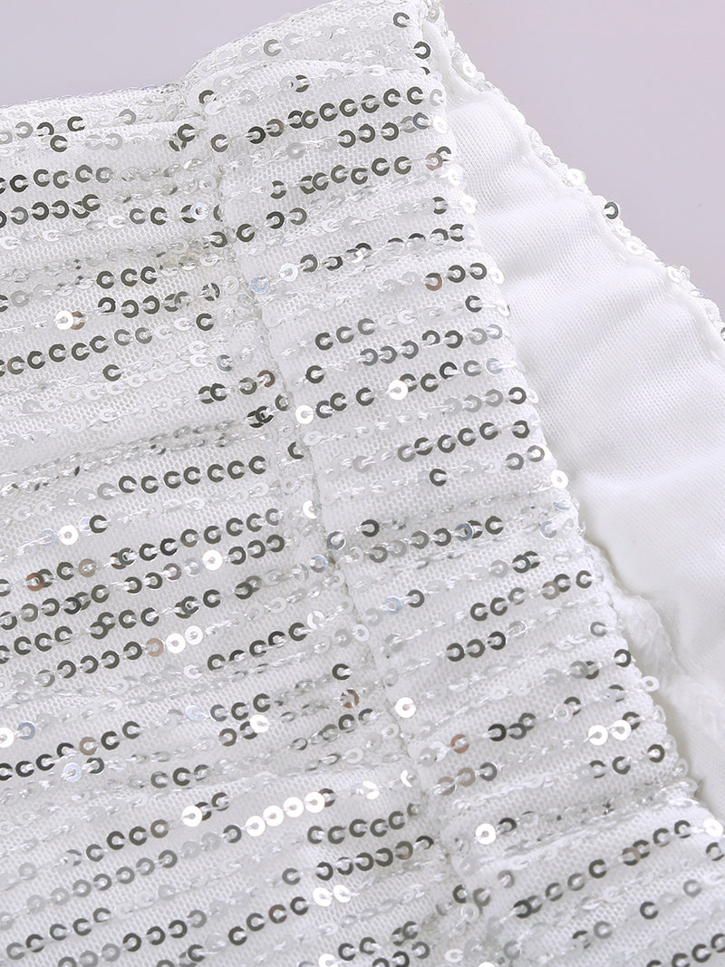 Sequin Wide-Leg Pants