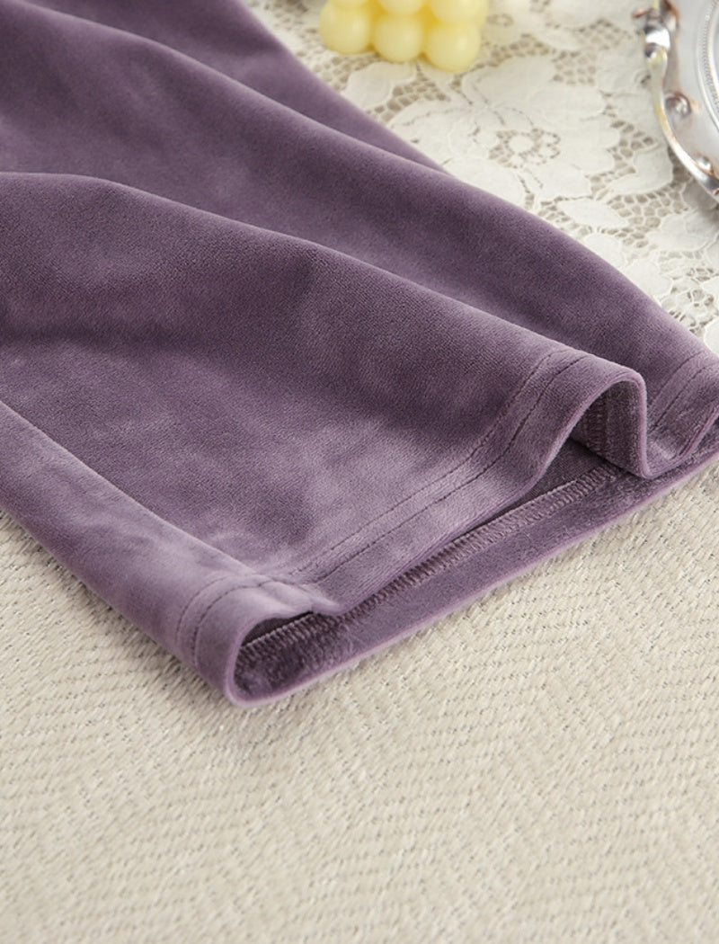 Velvety Lounge Set with Oversized Top