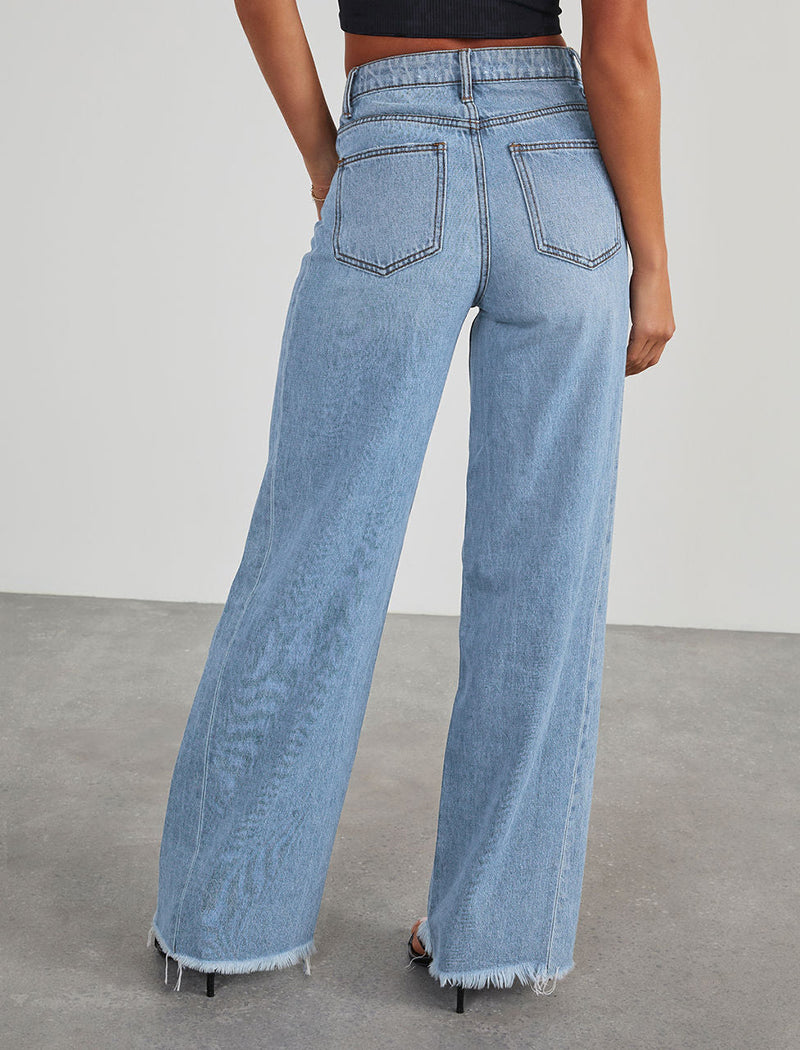 High-Waisted Wide-Leg Jeans