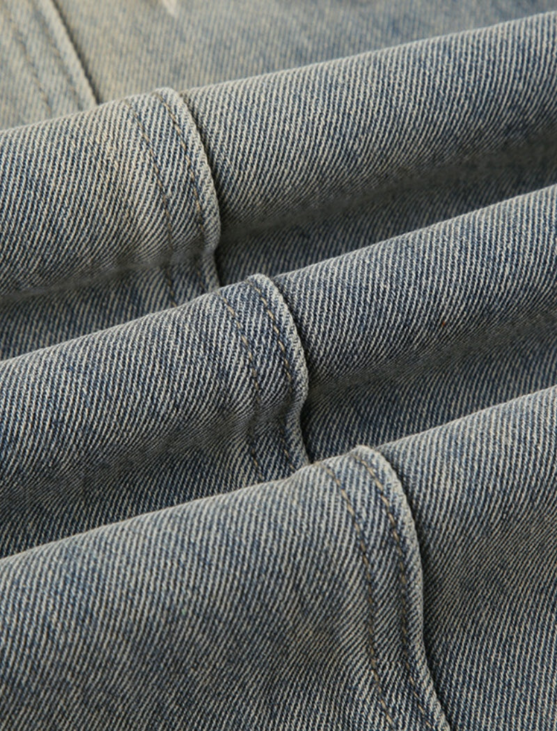 Wide-Leg Vintage Denim Jeans