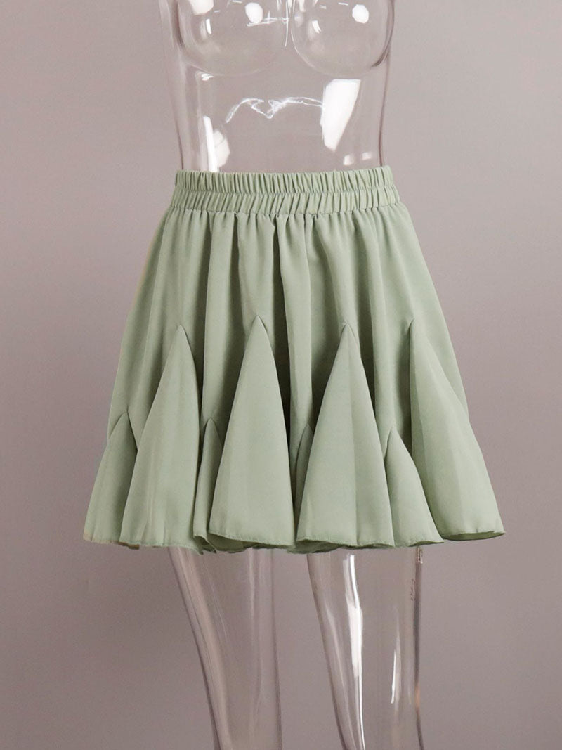 Flowy Pleated Mini Skirt