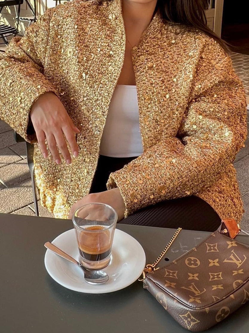 Shimmer Bomber Jacket