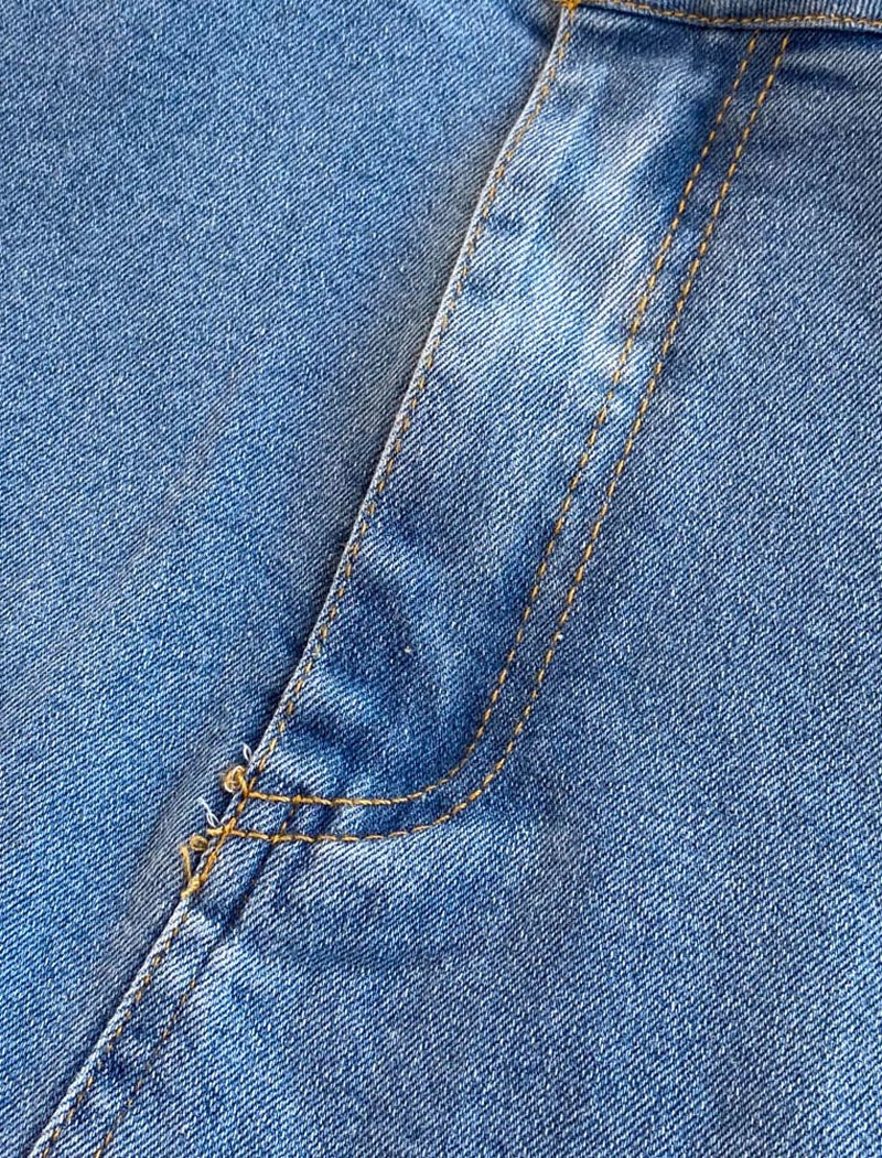 Painted Denim Jacket and Skirt Set