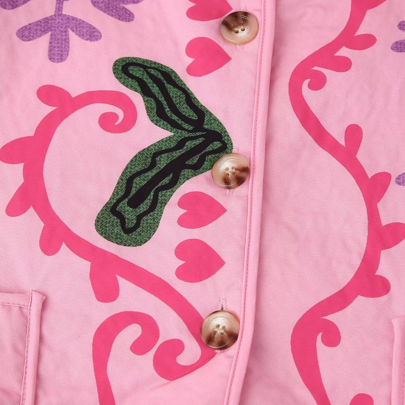 Floral Print Button-Up Jacket