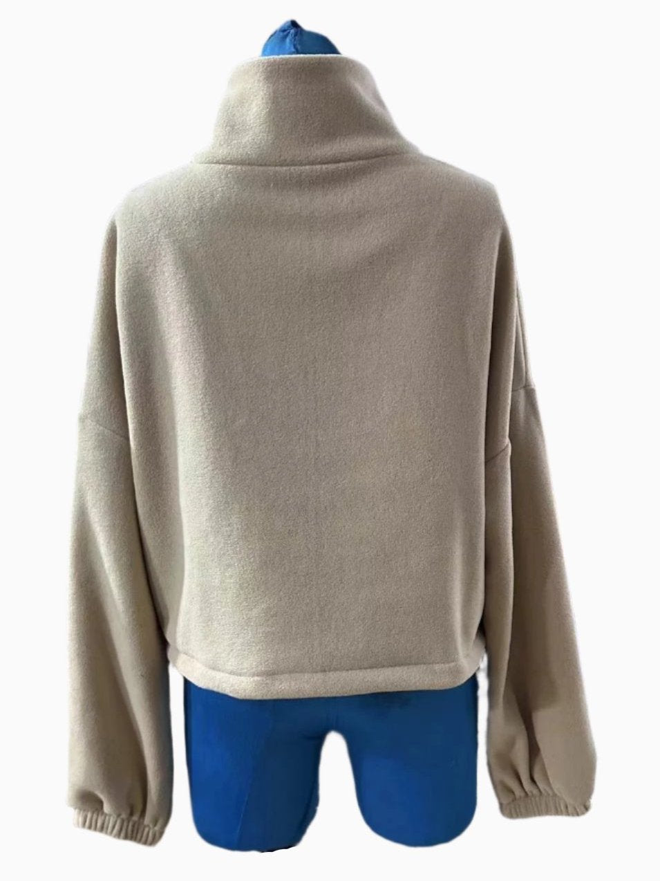 Zip-Up Drawstring Cropped Jacket