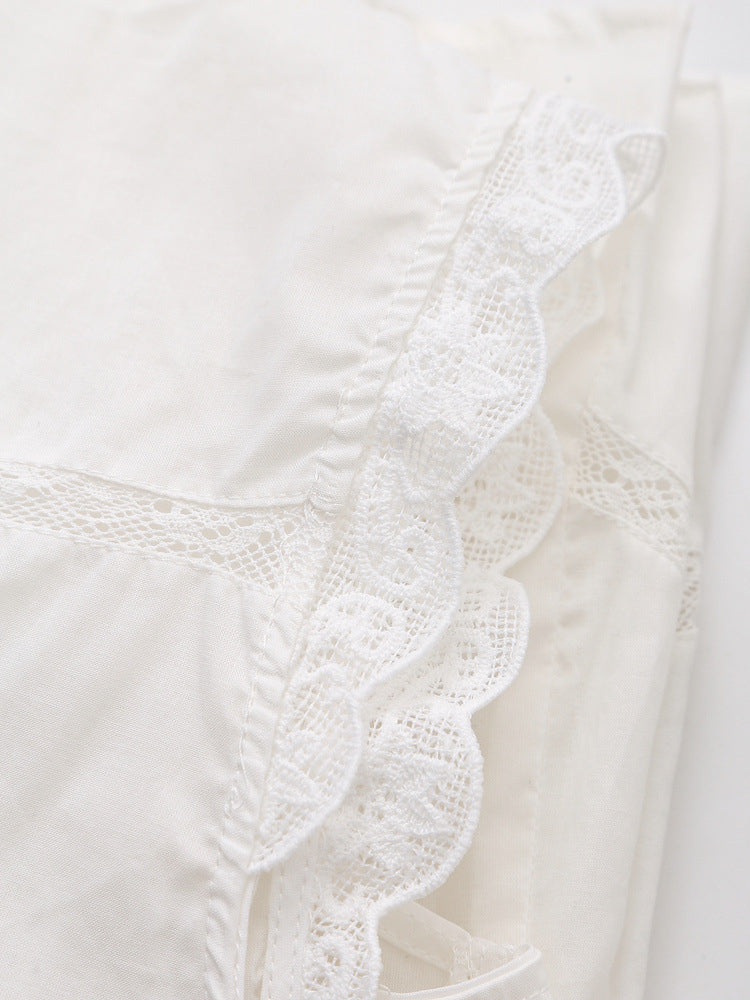 Sleeveless Lace Tie Vest