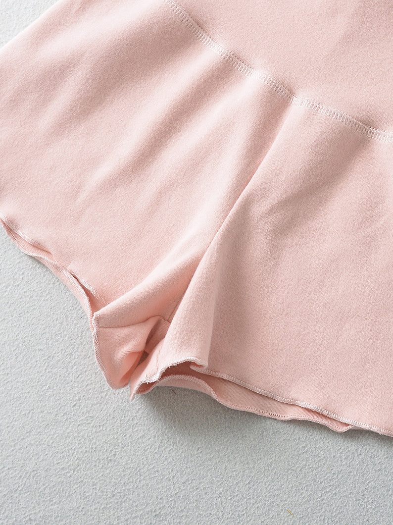 Low-Rise Scalloped Shorts