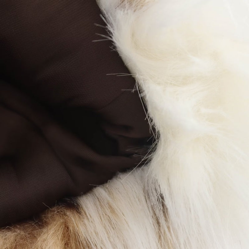 Faux Fur Animal Print Coat