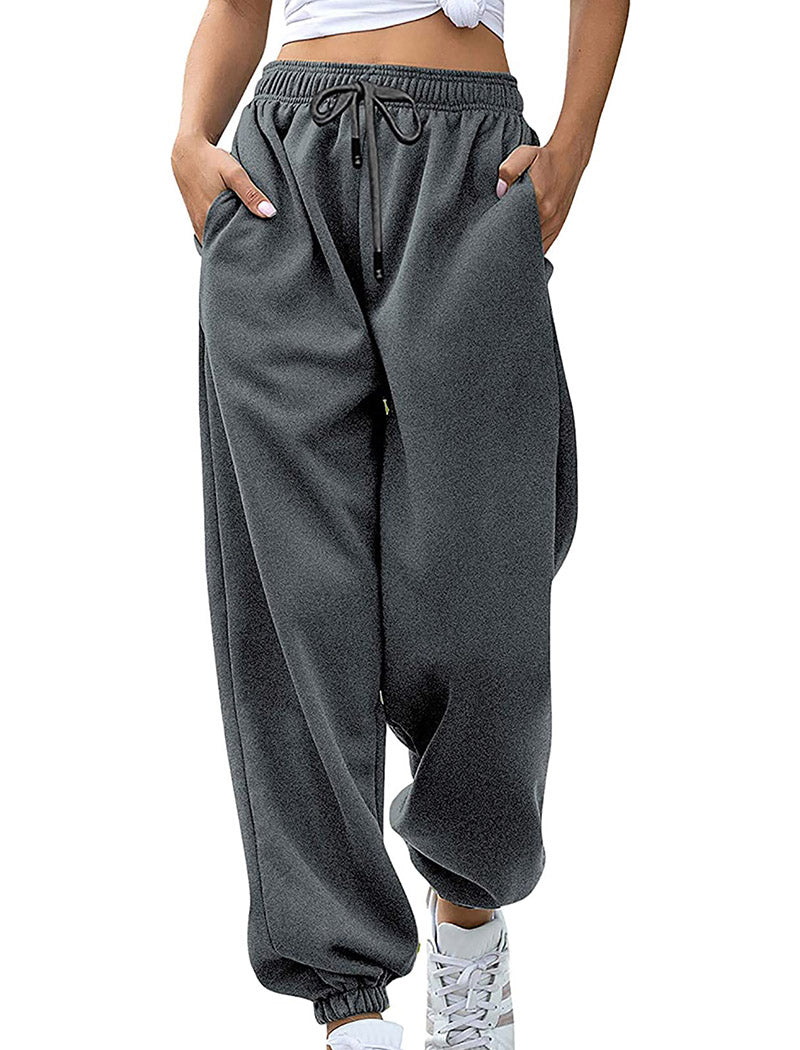Elastic Waist Loose Fit Jogger Pants
