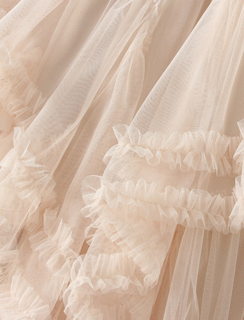 Layered Ruffle Maxi Skirt