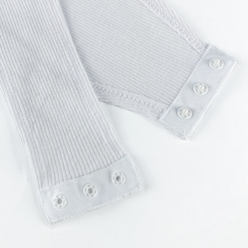 Long-Sleeve Henley Bodysuit