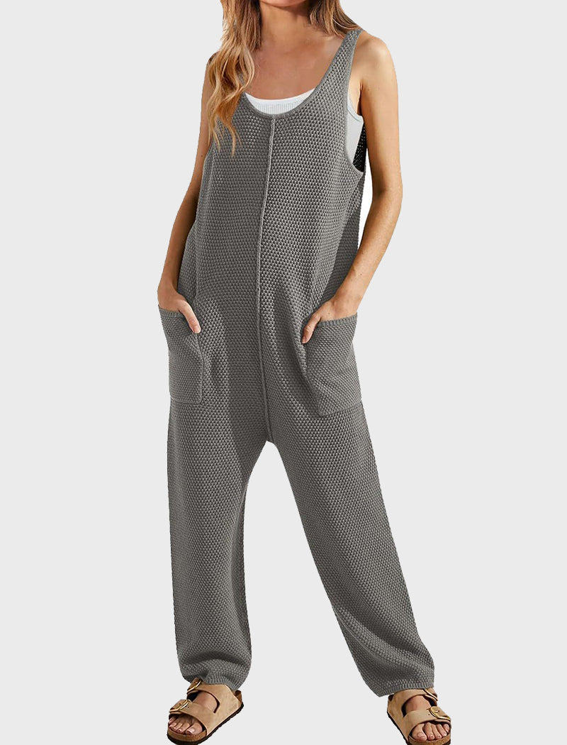 Relaxed Fit Sleeveless Jumpsuit