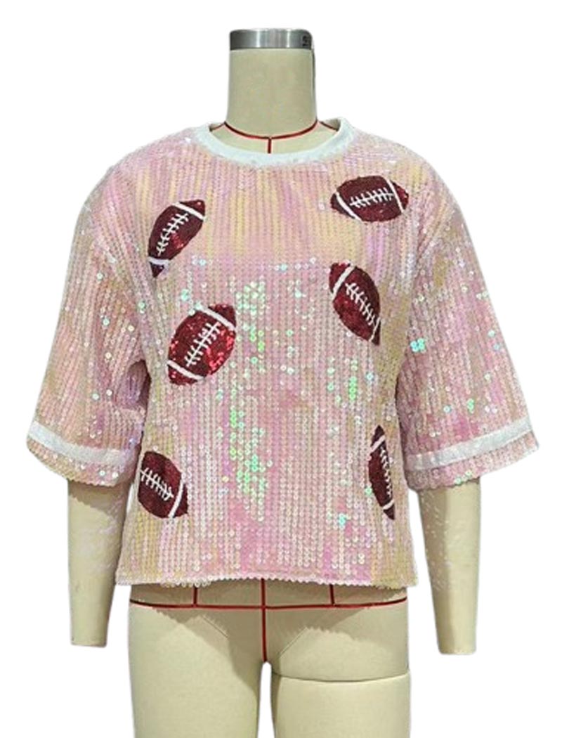 Sequin Gift Bow Cropped Top