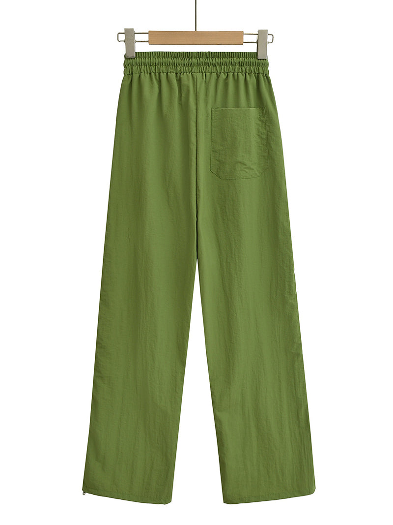 Colorblock Striped Wide-Leg Pants