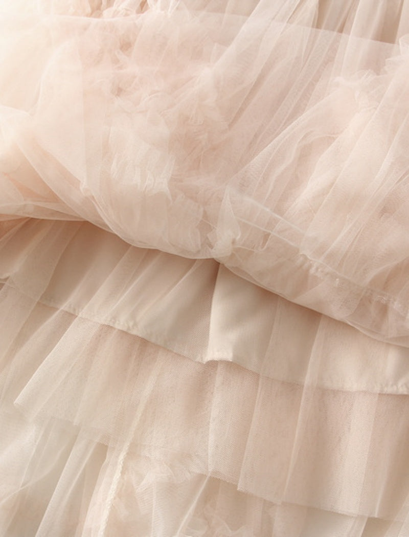 Layered Ruffle Maxi Skirt