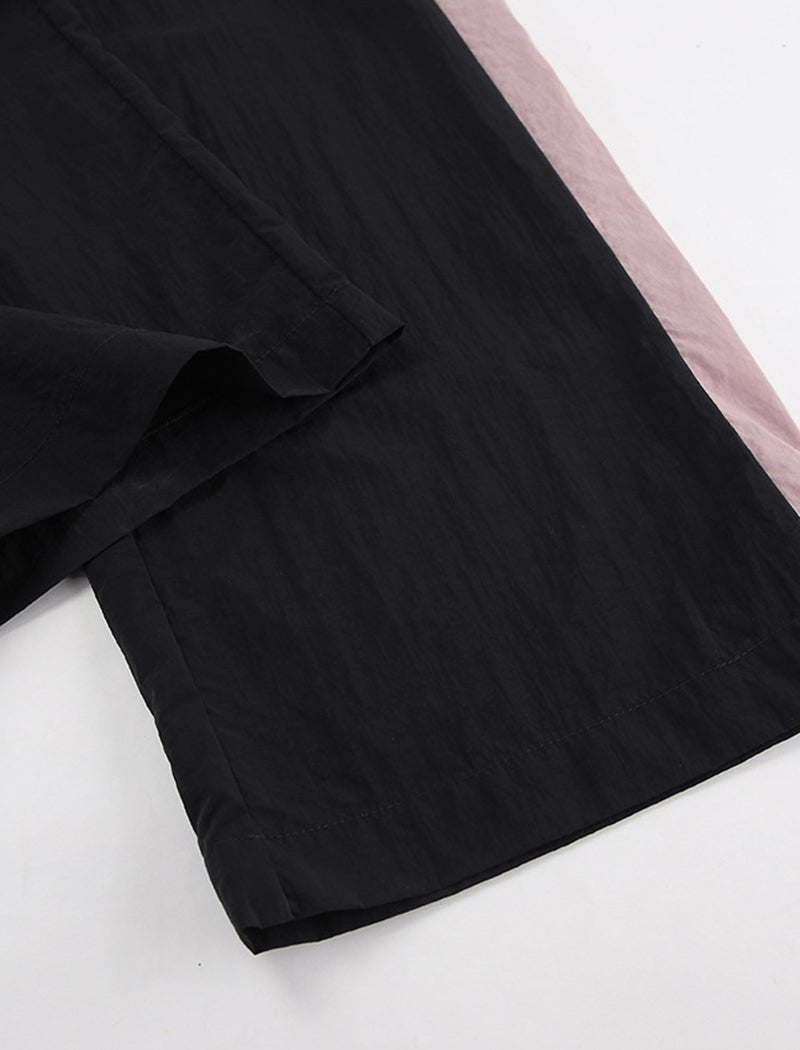 Color-Block Sporty Jacket and Pants Set