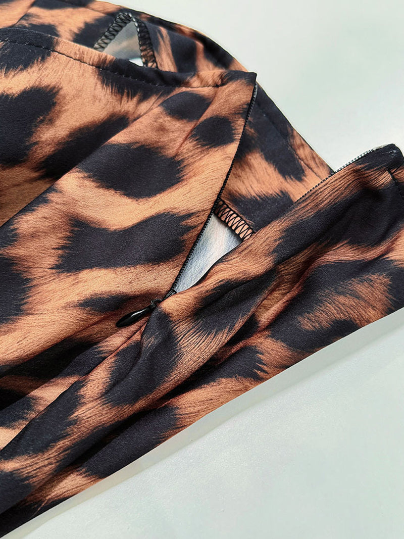 Leopard Print Maxi Skirt