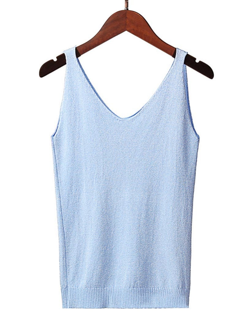 Glitter V-Neck Cami Top