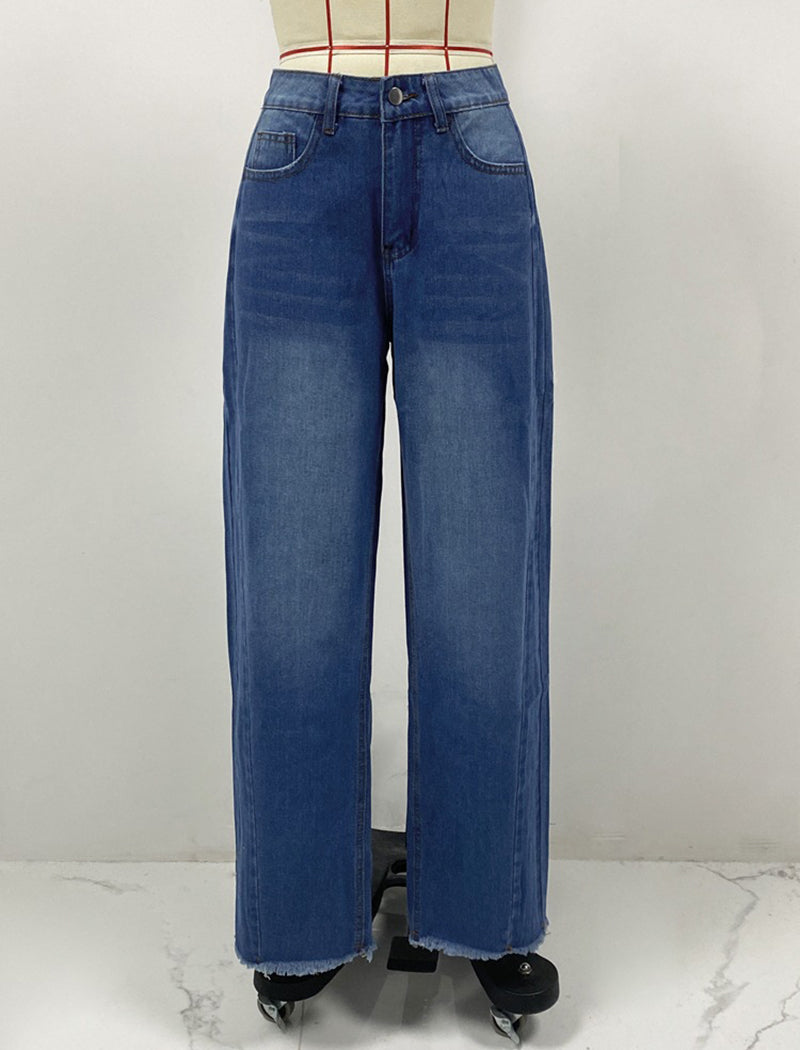 High-Waisted Wide-Leg Jeans