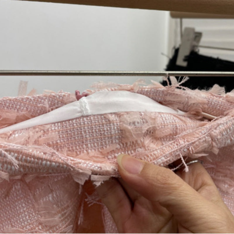 Frayed Tweed Mini Skirt