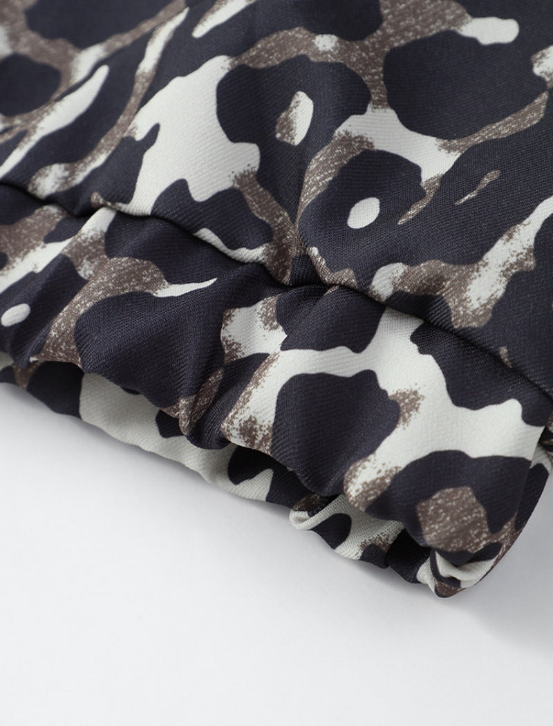 Leopard Print Puffer Jacket