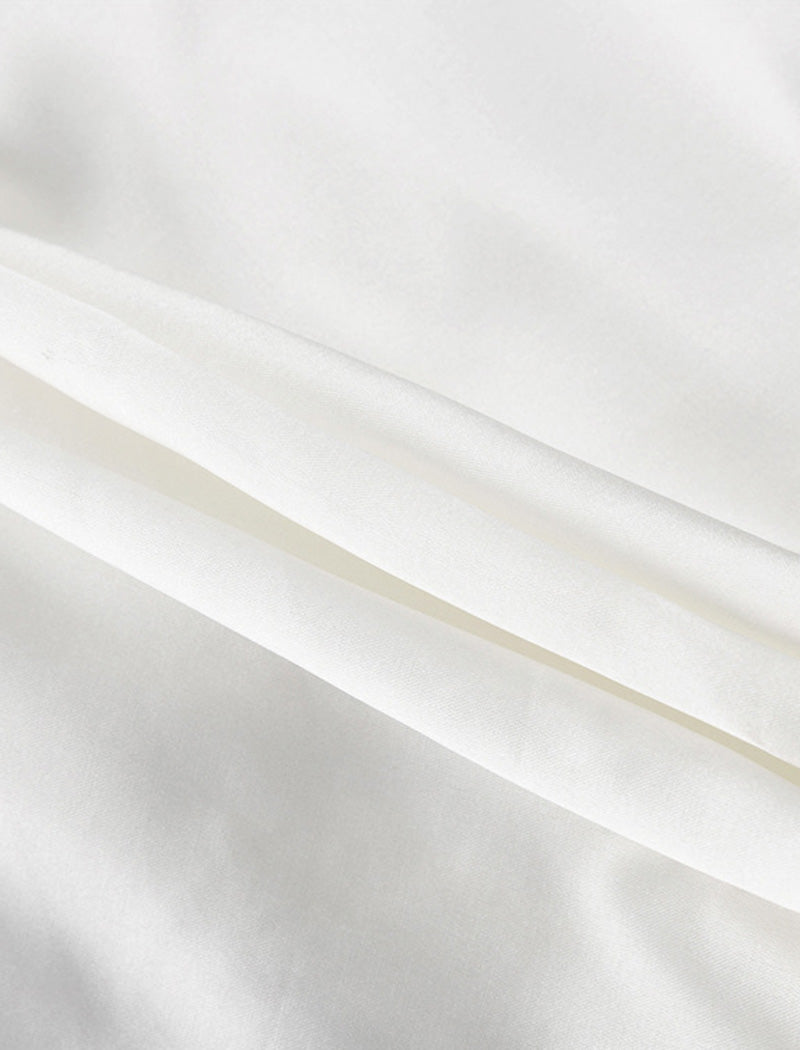 Satin Bubble Skirt with Elastic Waist