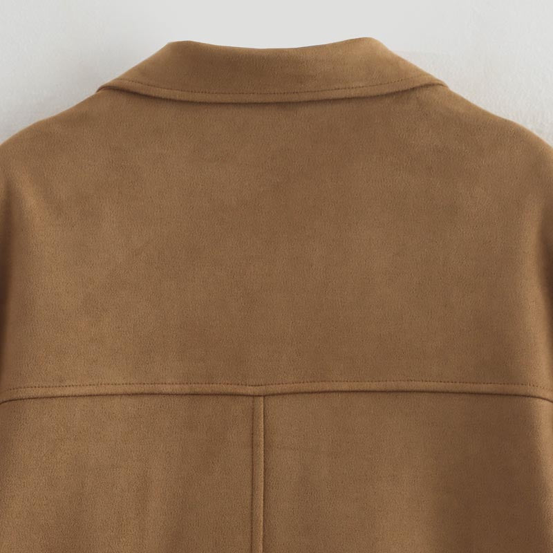 Oversized Faux Suede Blazer