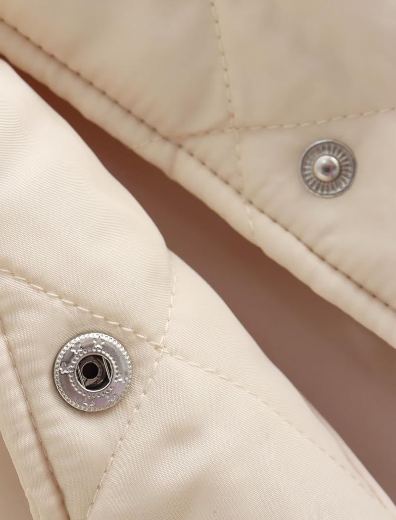 Quilted Cropped Bomber Jacket