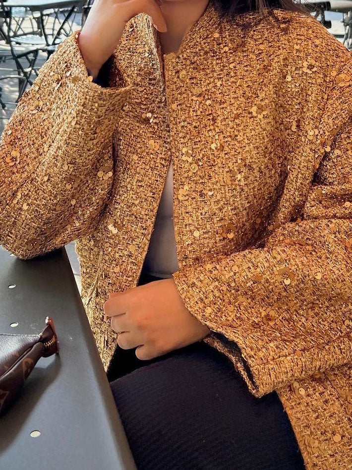 Shimmer Bomber Jacket