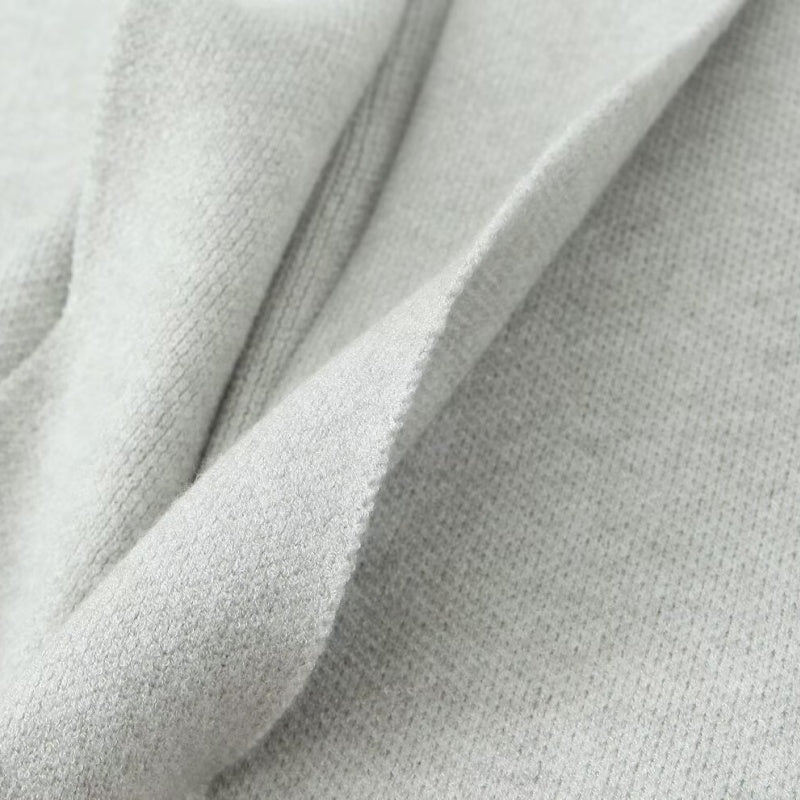 Collared Open-Front Knit Cardigan