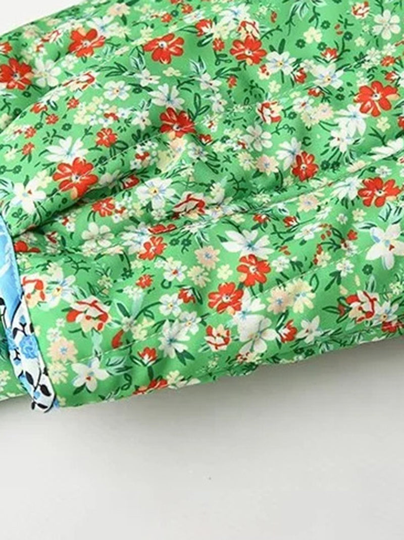 Patchwork Button-Up Quilted Jacket