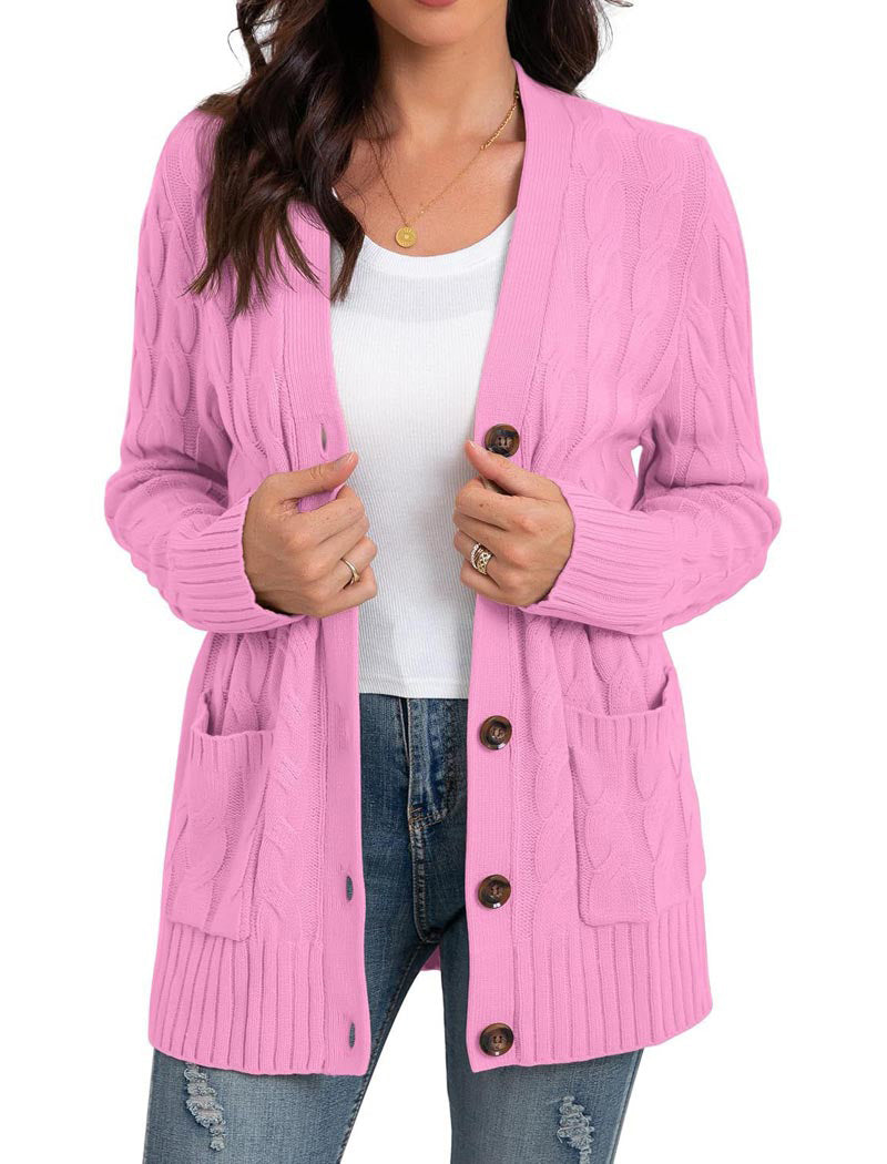 Button-Up Knit Cardigan