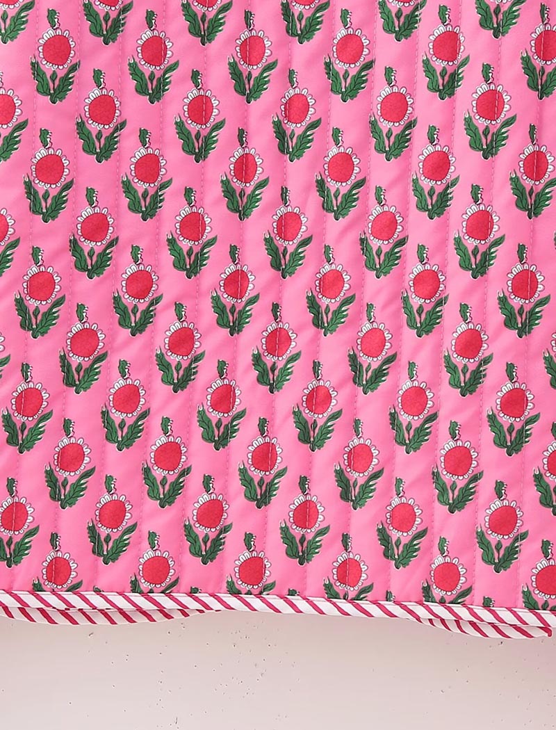 Floral Print V-Neck Jacket