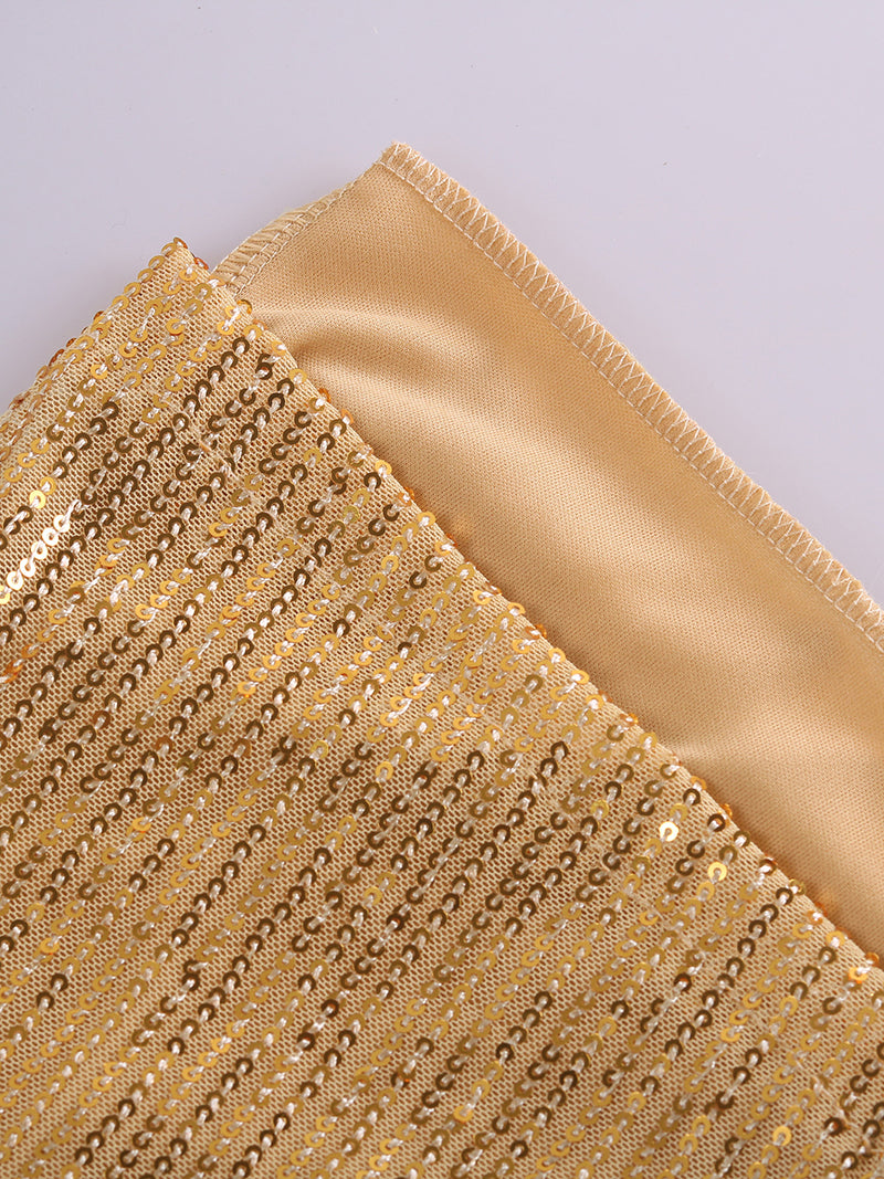 Sequin Wide-Leg Pants