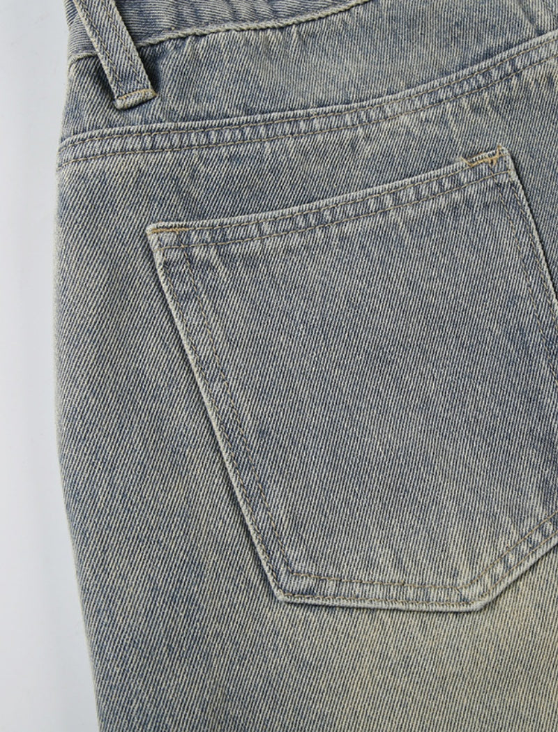 Wide-Leg Vintage Denim Jeans