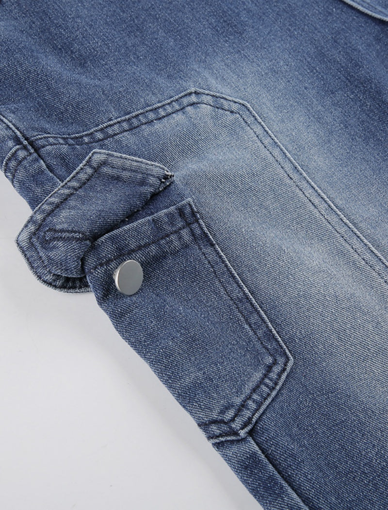 Denim High-Waisted Wide-Leg Jeans